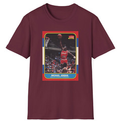 Michael Jordan Rookie Card T-Shirt – Vintage 1986 Fleer Basketball #57 PSA 10