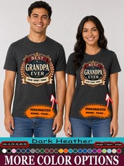 Personalized Best Grandpa Ever Shirt, Custom Name Fathers Day Tee