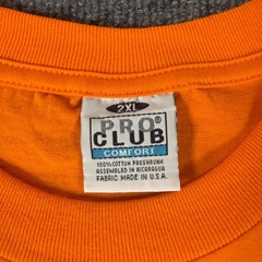 2 NEW PROCLUB HEAVY WEIGHT T-SHIRT ORANGE/BROWN PRO CLUB BLANK 2XL 2PC