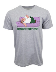 FAMILY GUY PETER WORLDS BEST DAD ADULT SHORT SLEEVES T SHIRT GRAY