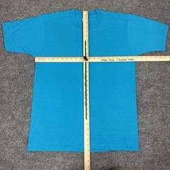Vintage Fruit of the Loom Shirt Mens Large Teal Blue Single Stitch USA 1990s