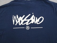 Vintage Mossimo T Shirt SZ XL 90s Single Stitch Double Sided Navy Blue USA Made
