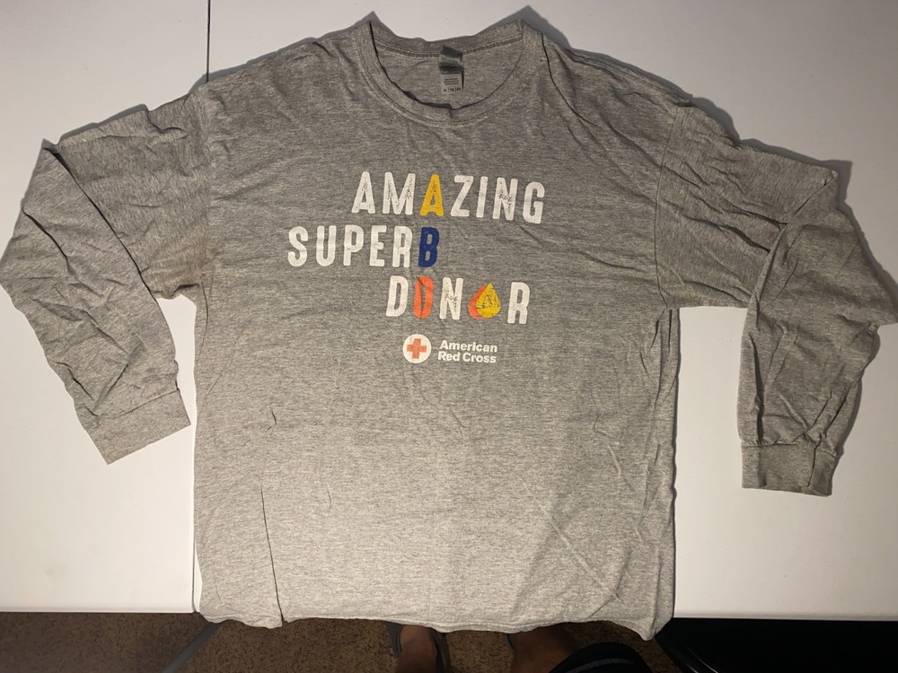 American Red Cross Amazing Superb Donor XL Long-Sleeve T-Shirt – Blood Donation