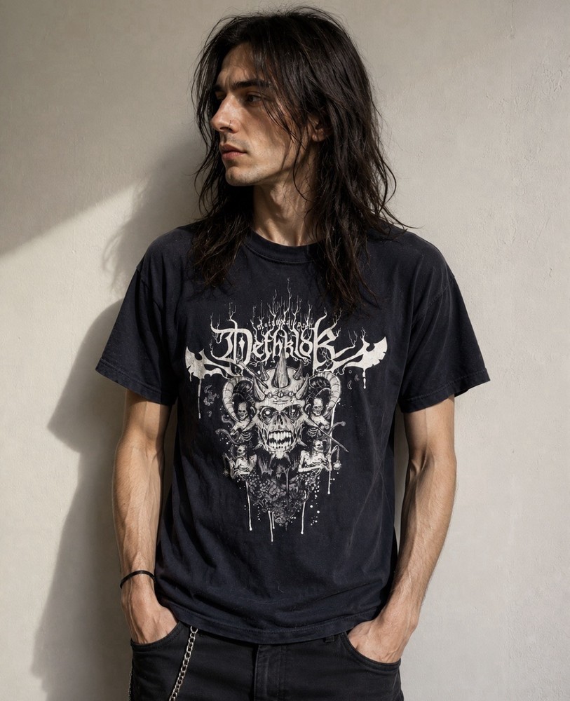 VTG 2008 Deathklok Metalocalypse Tour Shirt, Men’s Large Adult Swim Brendon