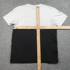 Sonneti Shirt Mens Large Black White Colorblock Cotton Crewneck Short Sleeve