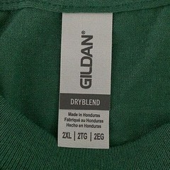 Gildan Dry Blend Men’s 2XL Green Short Sleeve Crew Neck T-Shirt 2 Pack New