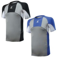RunFlyte Mens Panel Compression Short Sleeve Moisture Wicking Shirt Yoga f1213