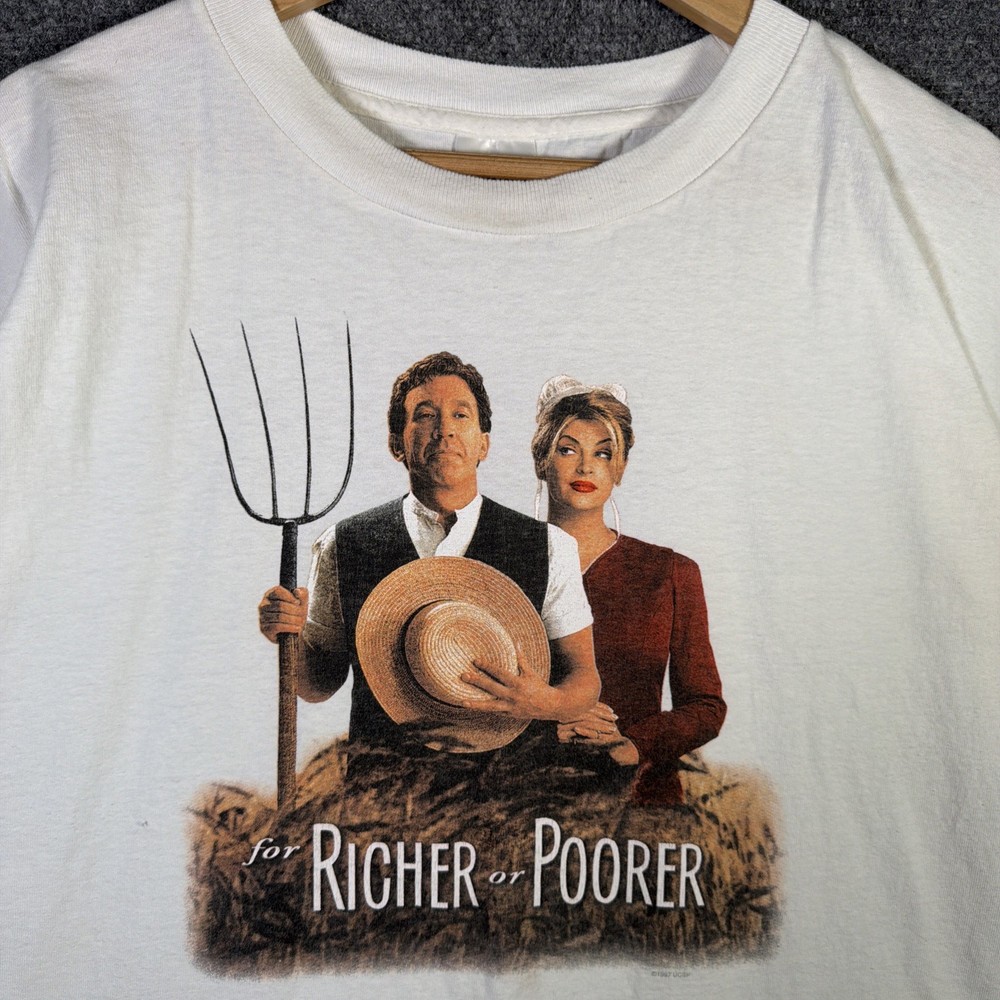 Vintage For Richer Or Poorer Shirt Mens XL White 90s Movie Promo 1997 Rare USA