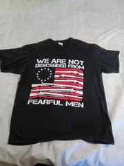 Gun Rights T-Shirt XL 2nd Amendment Not Descended from Fearful Men FLAG Patriot