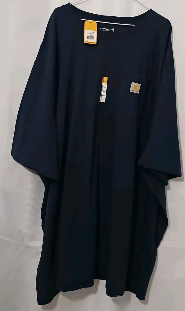 NEW Mens Carhartt Dark Blue Loose Fit Logo Pocket Shirt 5XL [IRREGULAR]