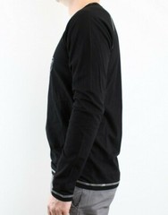 Dickies Atwood Men’s Long Sleeve T-Shirt, Relaxed Fit, Graphic Chest Logo, Black