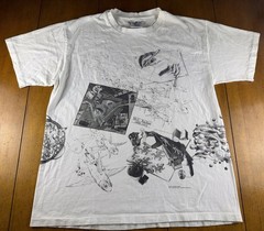 Vintage MC Escher T Shirt Andazia All Over Print Art 90’s Single Stitch White XL