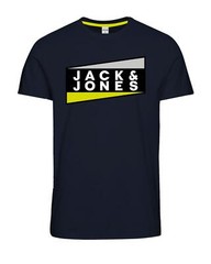 Men’s Regular Fit T-Shirts Jack Jones Short Sleeved Casual Cotton Logo Tee S-2XL
