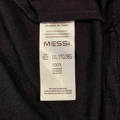 Messi Logo Tee MMN0076USW Men 3XL Black Stretch Limo Soccer Graphic T-Shirt NWT