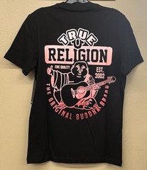 True Religion Men’s Gradient Buddha Tee Jet Black