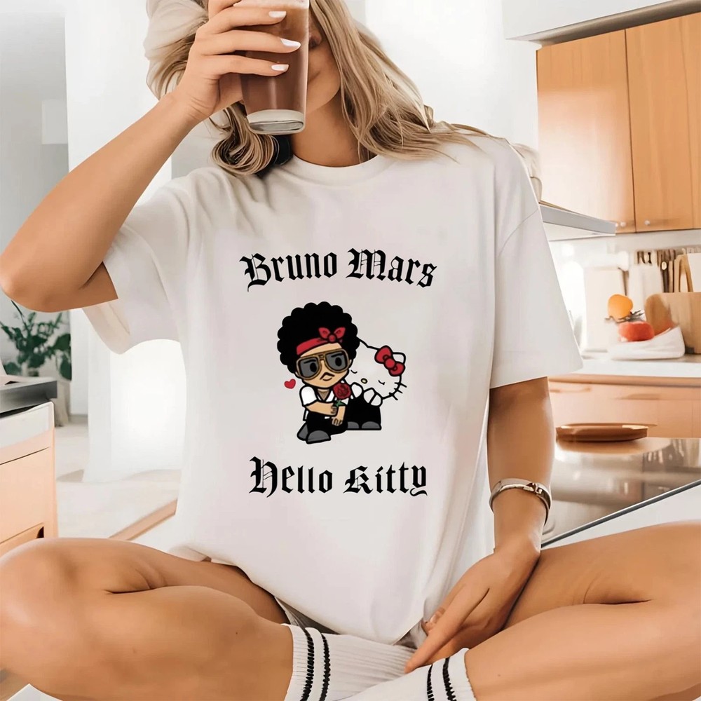 Bruno Mars Hello Kitty The Romantic Tour 2026 Graphic TShirt