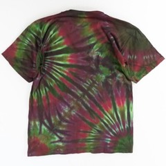 NWOT Single Stitch T-Shirt Blank Hand Tie Dyed Wheel Multi S/S Hering Sz. M 38′