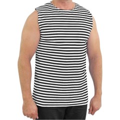 Sleeveless Telnyashka Russian Striped Shirt Authentic 100% Cotton Тельняшка