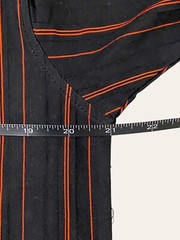 Giorgio Bruni Mens French Sheer Jersey Shirt Size 50 Black Red Stripes