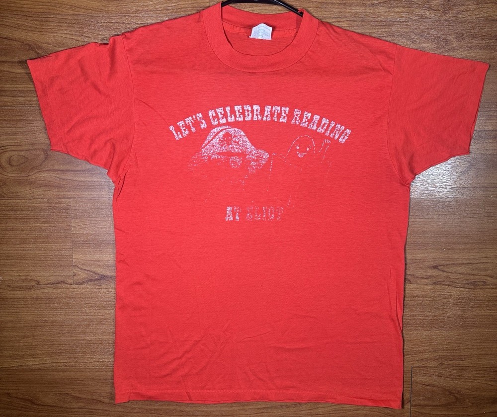 Vintage 80s Hanes Let’s Celebrate Reading Mt Gilead T Shirt USA Large 15