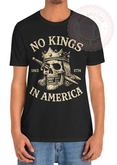 No Kings In America T-Shirt ✩ USA Protest Shirt Anti-Authoritarian ✩ Anti-Trump!