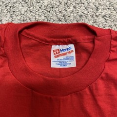 Vintage Hanes Heavyweight 50/50 Embroidered Sailing T Shirt Red XXL Made in USA