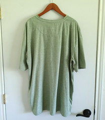 Raw Yarn Supersoft Men’s Henley Shirt Size 3XL sage green Polyester Machine Wash