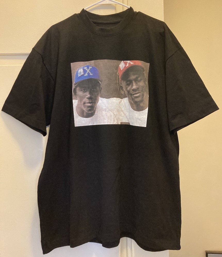 Michael Jordan Magic Johnson Real Friends T-Shirt Men’s Sz L Bulls Lakers Baggy