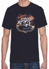 Adult DryBlend® T-Shirt – ( GET YOUR LICKS ON ROUTE 66 (SLED LOW RIDER)- HOT ROD