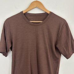 Son Of A Tailor T-Shirt Brown Merino Wool Short Sleeve Crew Neck Casual Mens M