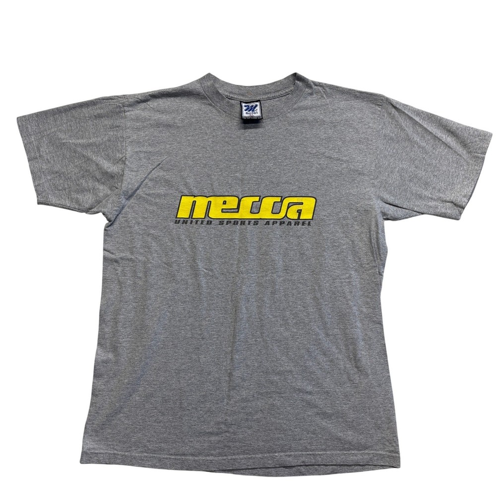 Vintage Mecca T Shirt XL Gray United Sports Streetwear Classic Made in USA