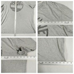 Timberland Shirt Mens 2XL Lot 2 Gray Black Tree Logo Graphic Tee Tagless Organic