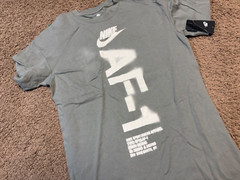 Nike AF1 Premium Oversized Heavyweight Men’s Size Small Gray Shirt AH4066-004