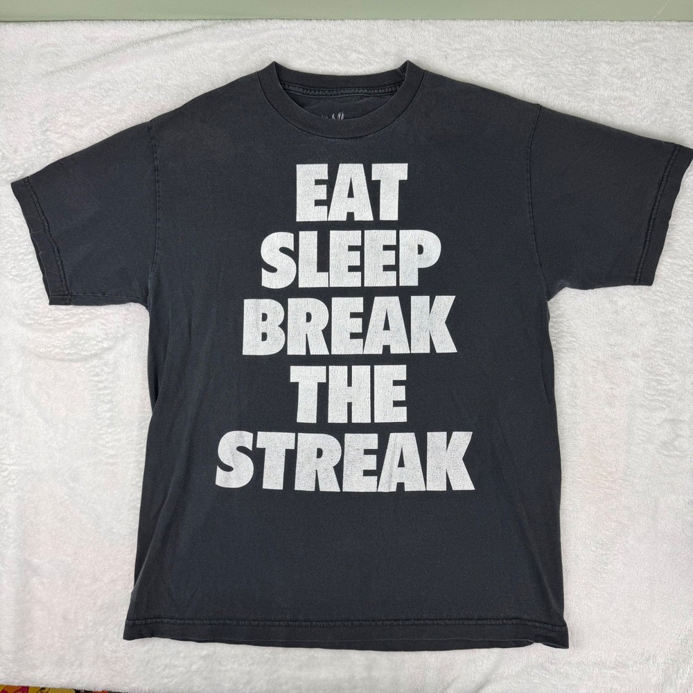 WWE Brock Lesnar Eat Sleep Break The Streak Paul Heyman Shirt Black Medium 2014