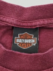 Vtg Harley Davidson T-Shirt Men L V-Twin Mile High Aurora CO Maroon Graphic 2015