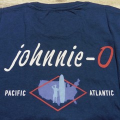 JOHNNIE O Mens M MEDIUM T SHIRT COSTAL WAY NAVY BLUE GOLF BRENNAN 2.0