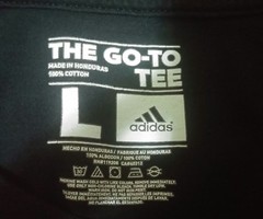 Adidas The Go To Tee Mens L Black Crew Neck Short Sleeve Cotton Durant 35