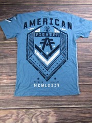 American Fighter Mens Medium Blue Training T Shirt UFC MMA Gym Workout Sports