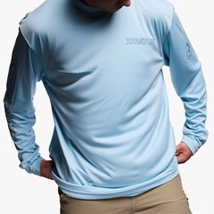 XTRATUF Men’s Long Sleeve Tee Clear Sky – XALS202, Clear Sky