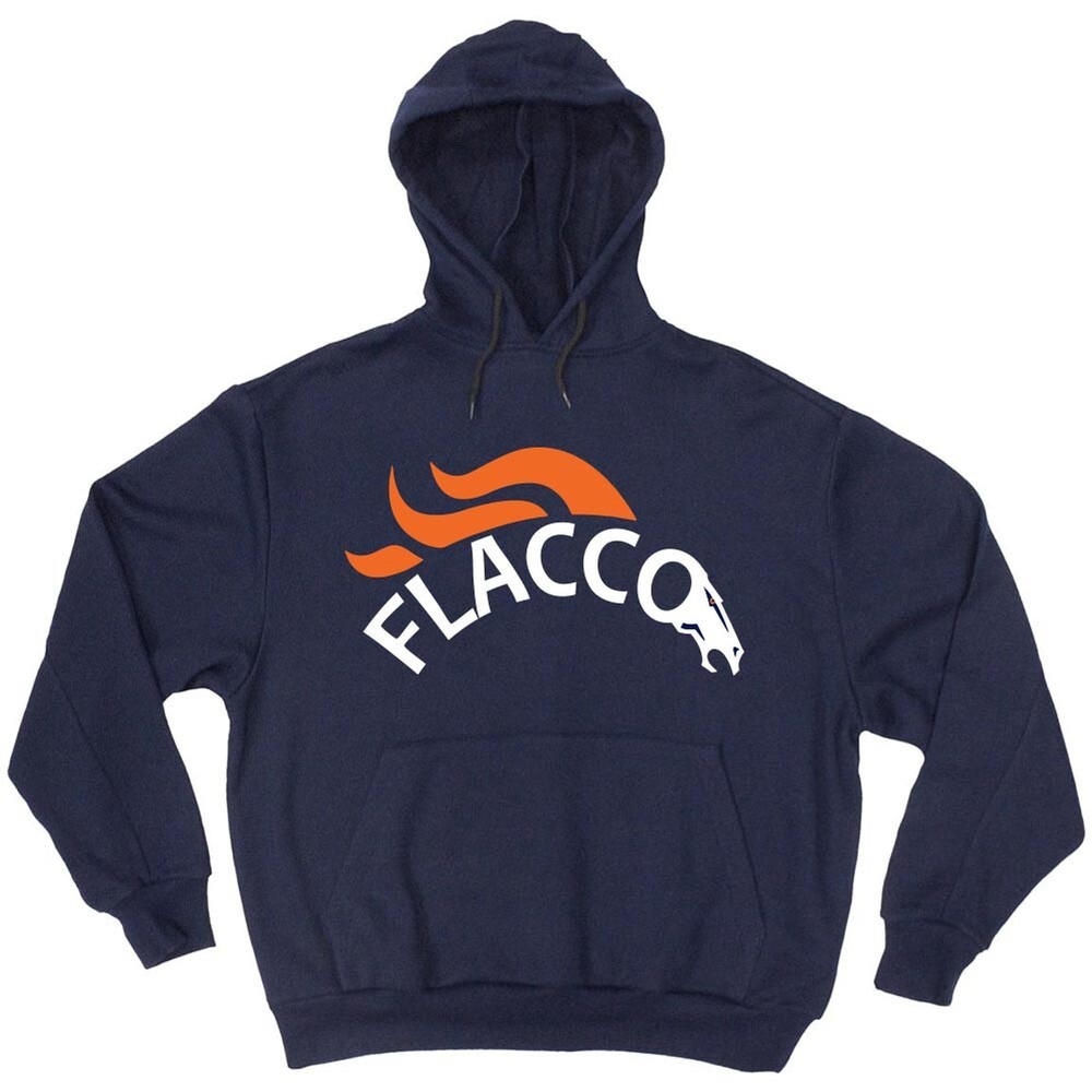Joe Flacco Denver Broncos Logo HOODED SWEATSHIRT