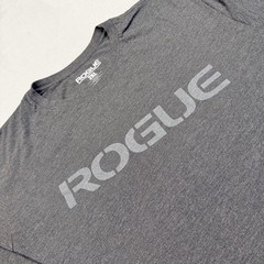Rogue Shirt Mens 2XL Gray Long Sleeve Logo Graphic Tee Made USA CrossFit