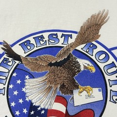 Vintage USPS Post Office T Shirt L Bedford Va USA 2003 Best Route For America