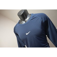 Nike Pro Dri-FIT Gym Shirt Mens XXL Navy Blue Compression Long Sleeve Athletic