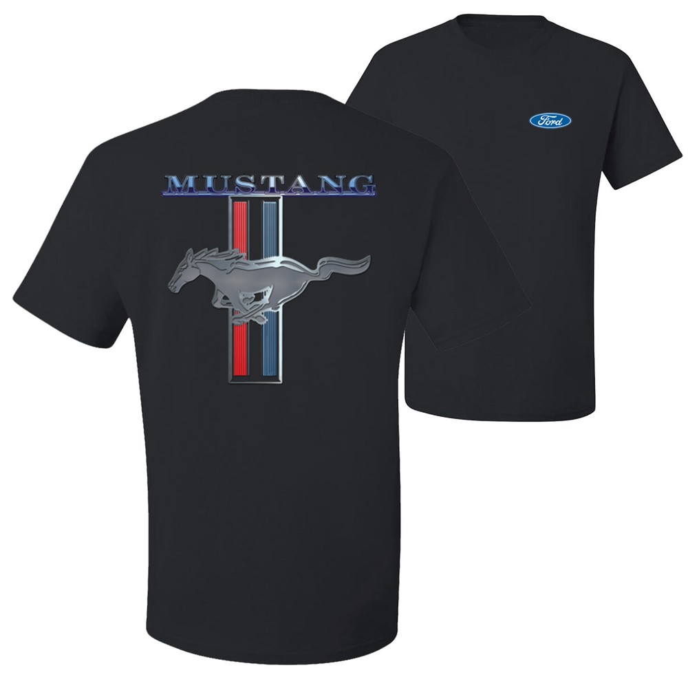 Ford Mustang Classic Pony USA Logo Men Graphic Tshirt