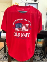 2026 Men OLD NAVY Flag 4th of July T Shirt