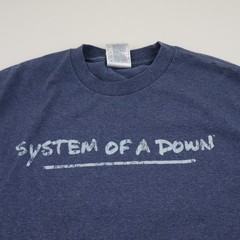 Vintage System Of A Down T Shirt Mens M Blue USA Made Band Tee Y2K SOAD Nu Metal