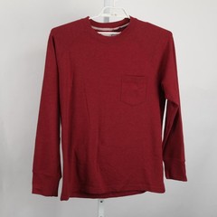 The Normal Brand Shirt Mens XL Burgundy Long Sleeve Pocket Crewneck Raglan Tee