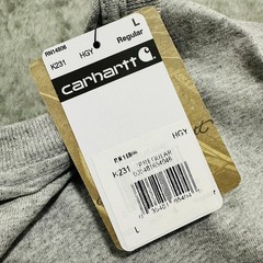 CARHARTT Shirt Men’s L Gray Long Sleeve Original Fit Logo Graphic Tee K231