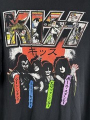 Brisco Brands Japanese KISS Rock Band T-Shirt Black Multicolor Adult LARGE L