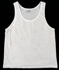 MEN’S MESH TANK TOP: Islander White See Through Beach Gym Sheer SMALL S